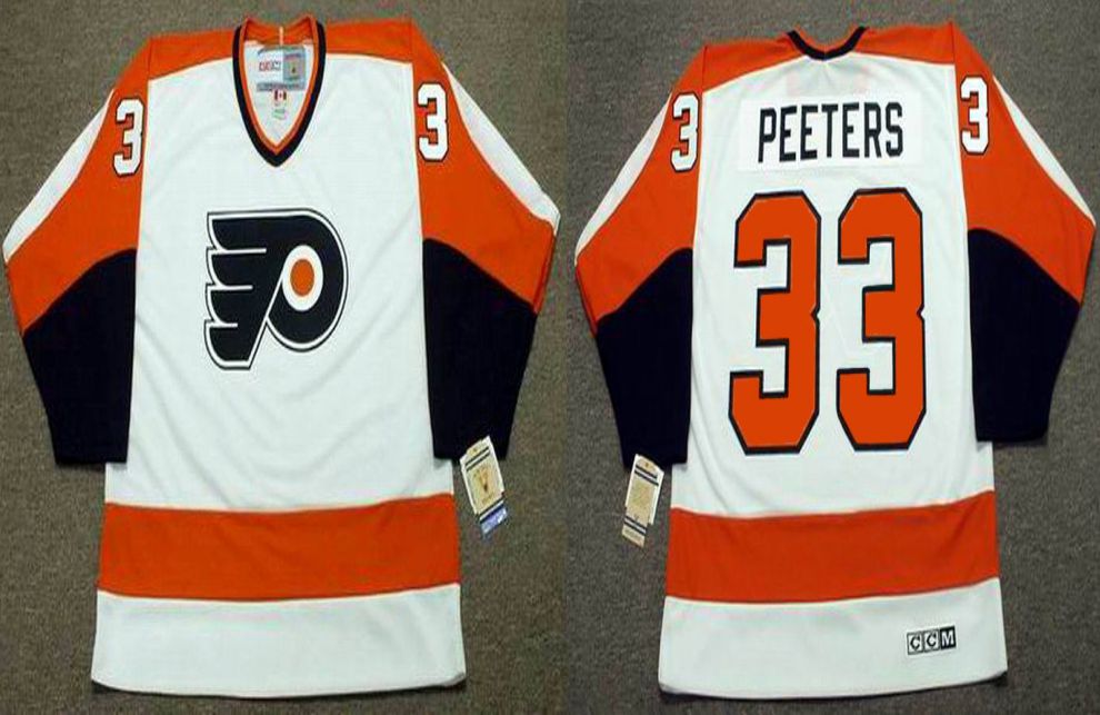 2019 Men Philadelphia Flyers 33 Peeters White CCM NHL jerseys